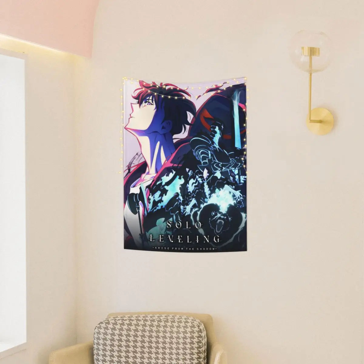 Anime Solo Leveling Tapestry Bohemian Polyester Wall Hanging Wall Decor Background Cloth Witchcraft Tapestries
