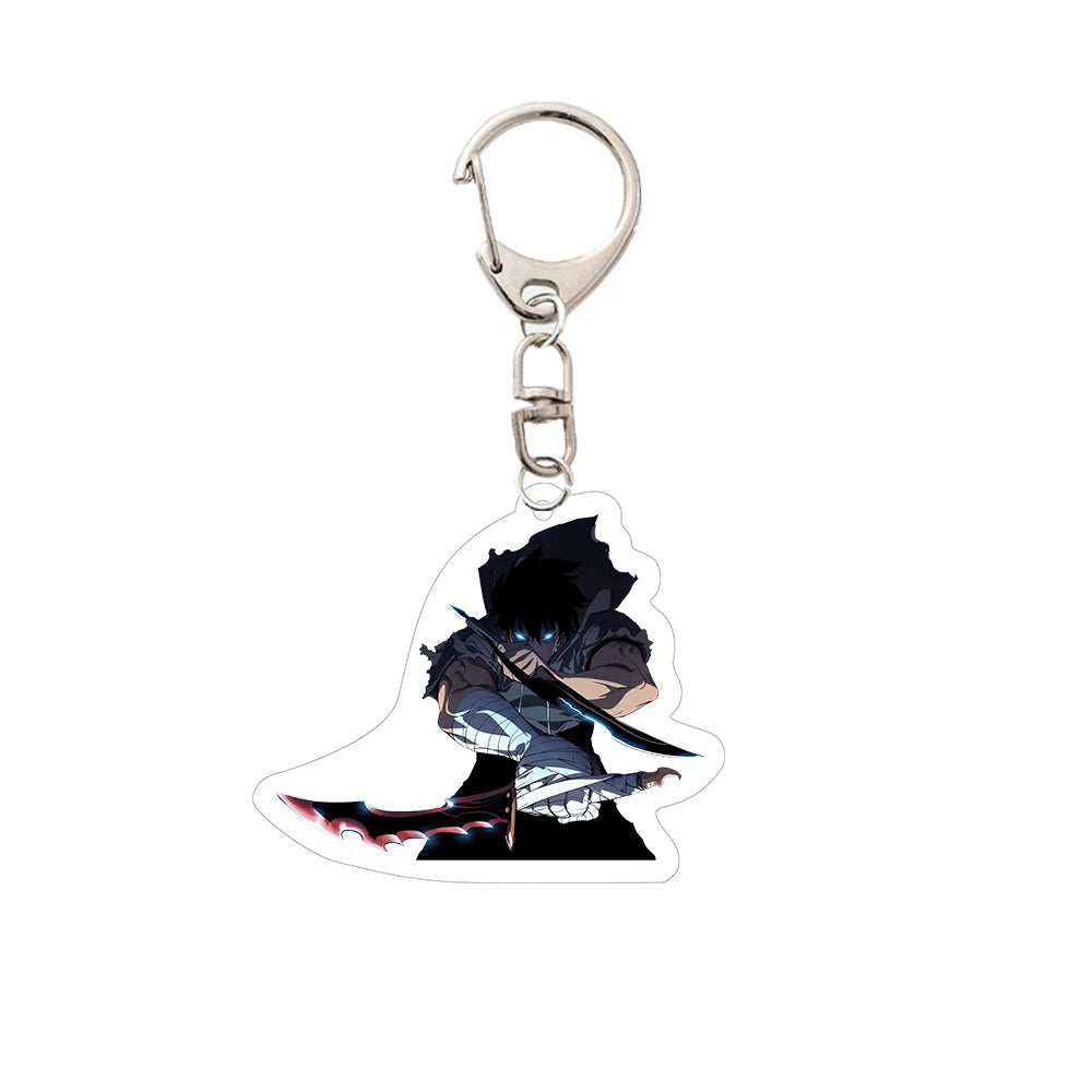 Anime Solo Leveling Figur Peripherals Acrylic Keychain Pendant Sung Jin Woo Sung Jin Ah Yoo Jin Ho Statue Bag Accessories Toys