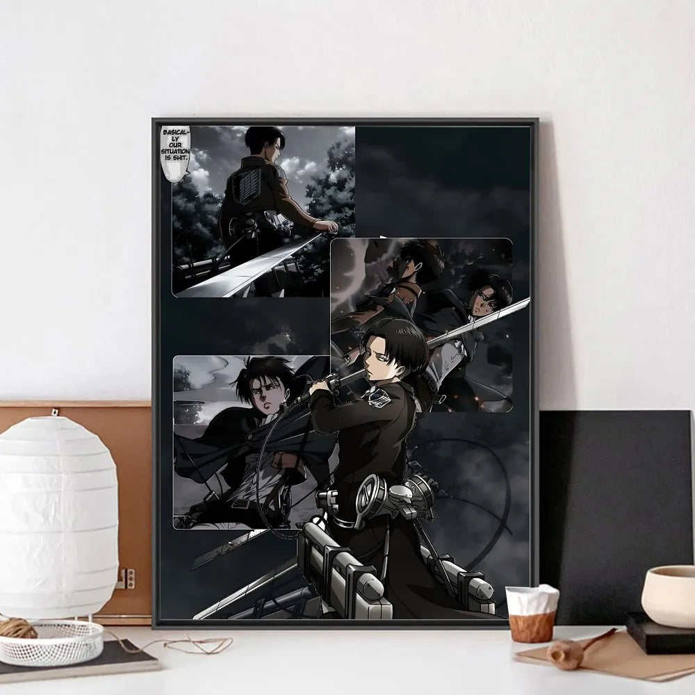 MINISO 5D DIY Levi Ackerman Attack On Titan Mosaic Club Bar Wall Art Painting Bedroom Study Home Décor