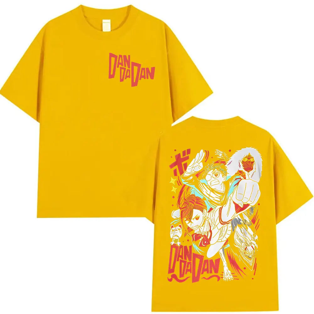 Japan Anime Dandadan Okarun Dan Da Dan Graphic T Shirt Mens Women High Quality Cotton T Shirts Casual Hot Sale Short Sleeve Tees
