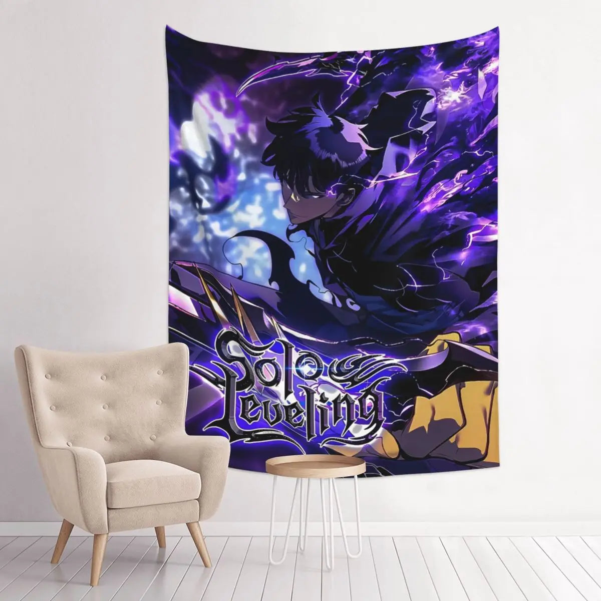 Anime Solo Leveling Tapestry Bohemian Polyester Wall Hanging Wall Decor Background Cloth Witchcraft Tapestries