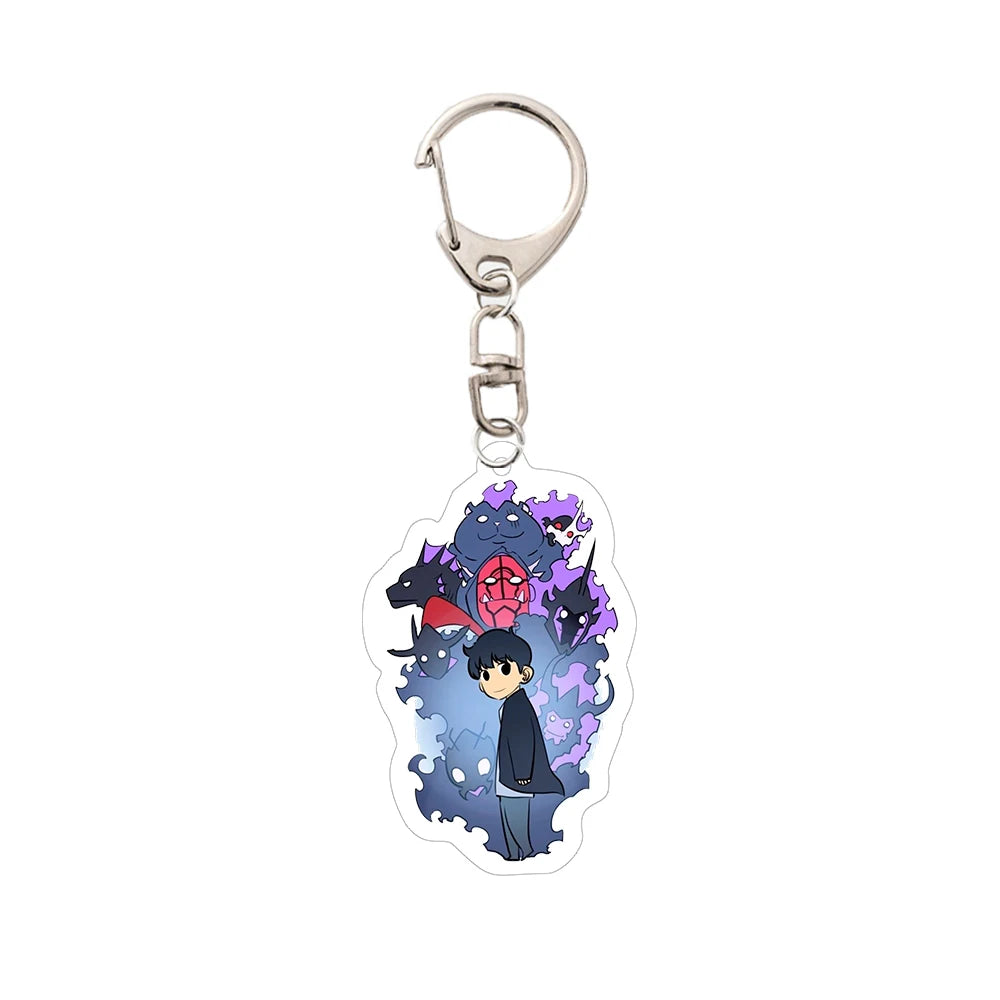 Anime Solo Leveling Figur Peripherals Acrylic Keychain Pendant Sung Jin Woo Sung Jin Ah Yoo Jin Ho Statue Bag Accessories Toys