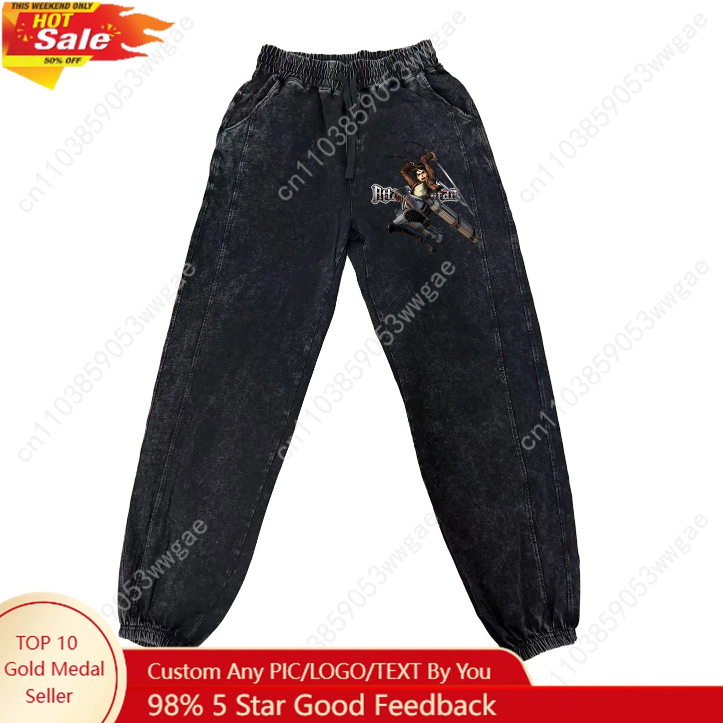 Attack On Titan Pants Mens Womans Teenagers Retro Vintage Trousers Cotton High Quality Elastic Sweatpant Anime Custom Made Pant