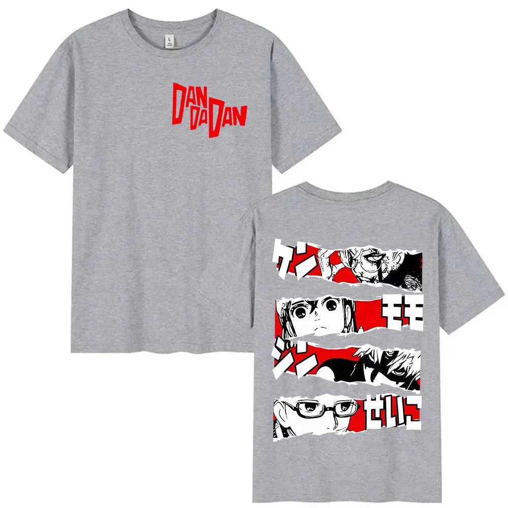 Japan Anime Dandadan Okarun Dan Da Dan Graphic Cover T Shirt Men Women Vintage Oversized T-Shirt O-Neck High Quality Cotton Tees