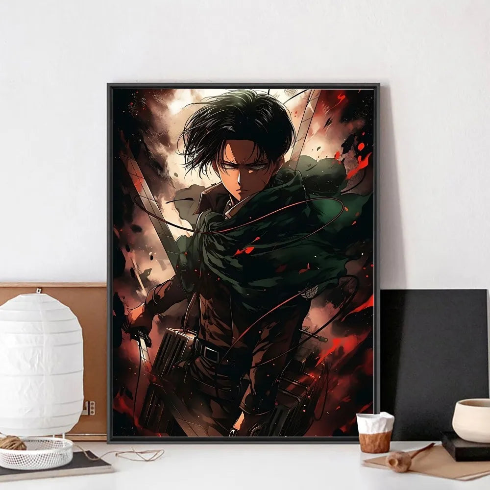 MINISO 5D DIY Levi Ackerman Attack On Titan Mosaic Club Bar Wall Art Painting Bedroom Study Home Décor