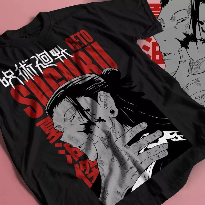 Jujutsu Kaisen Shirt Getou Jjk Anime Men's T-shirt Summer New Men's and Women's Streetwear