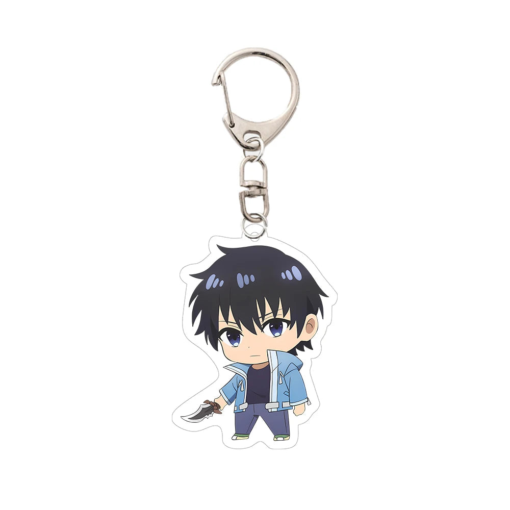 Anime Solo Leveling Figur Peripherals Acrylic Keychain Pendant Sung Jin Woo Sung Jin Ah Yoo Jin Ho Statue Bag Accessories Toys