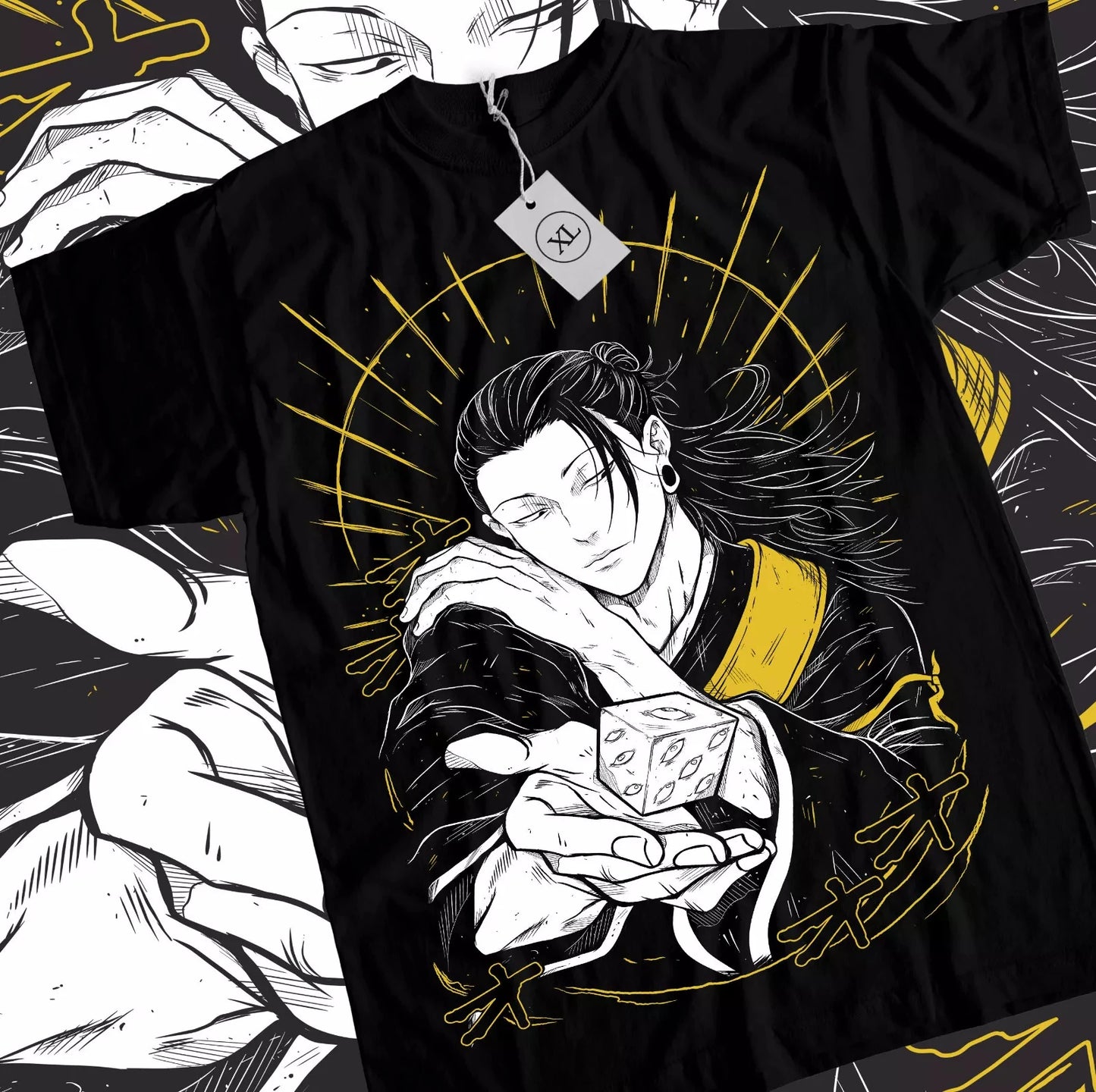Summer TShirt Suguru Geto T-shirt Jujutsu Kaisen Shirt Getou Jjk Anime Black Shirt All Size Breathable Personalized Loose Cotton