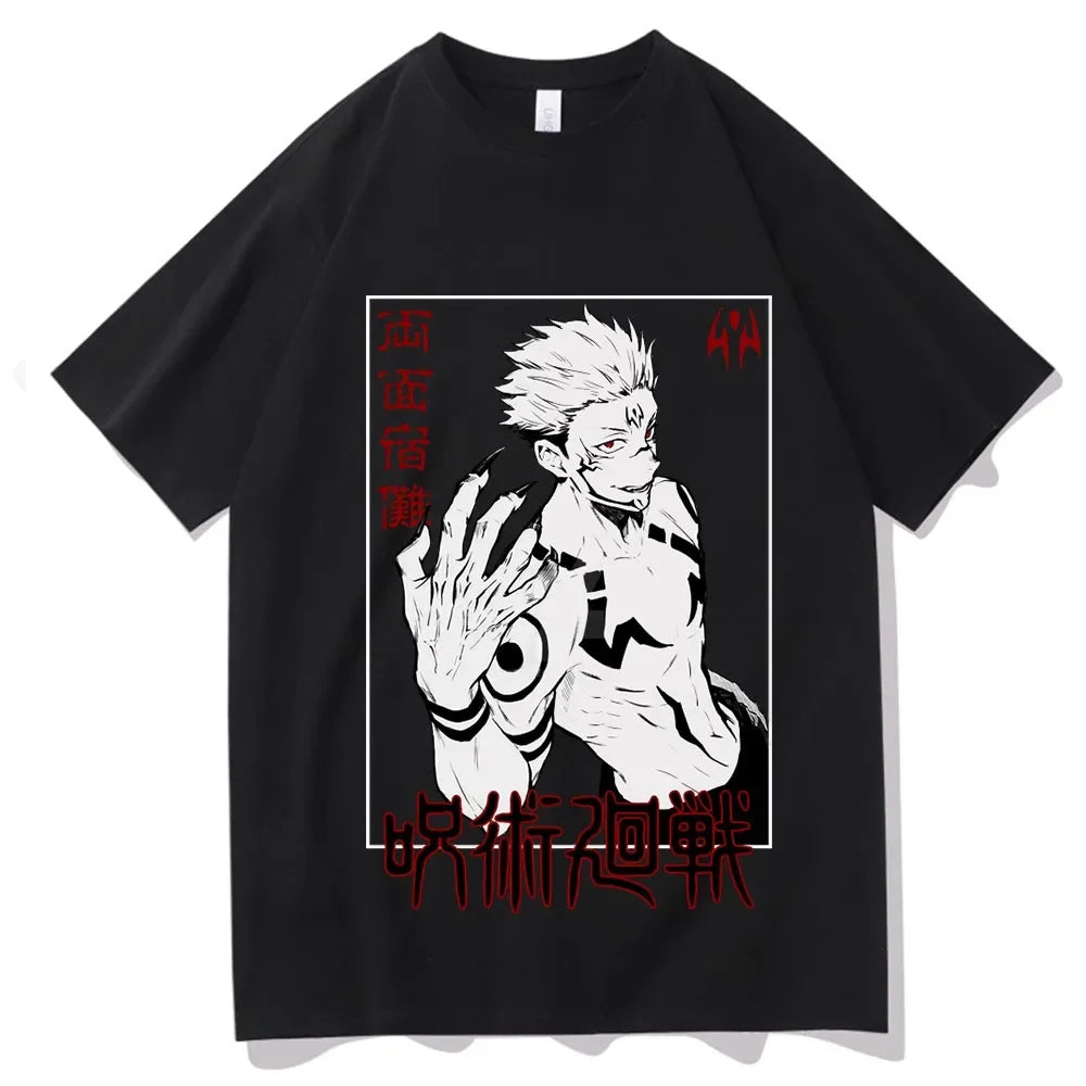 Men's Japanese Jujutsu Kaisen Geto Suguru cartoon anime Harajuku printed short-sleeved T-shirt casual wear