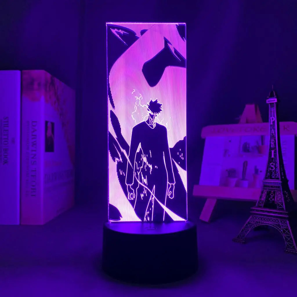 Anime Led Light Solo Leveling Acrylic Glowing Stand Sung Jin woo Action Figure for Kids Boys Bedroom Decor Manga Gifts