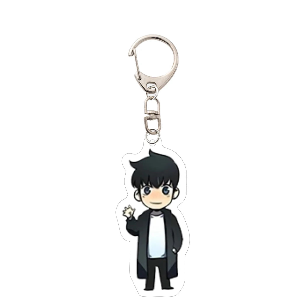 Anime Solo Leveling Figur Peripherals Acrylic Keychain Pendant Sung Jin Woo Sung Jin Ah Yoo Jin Ho Statue Bag Accessories Toys