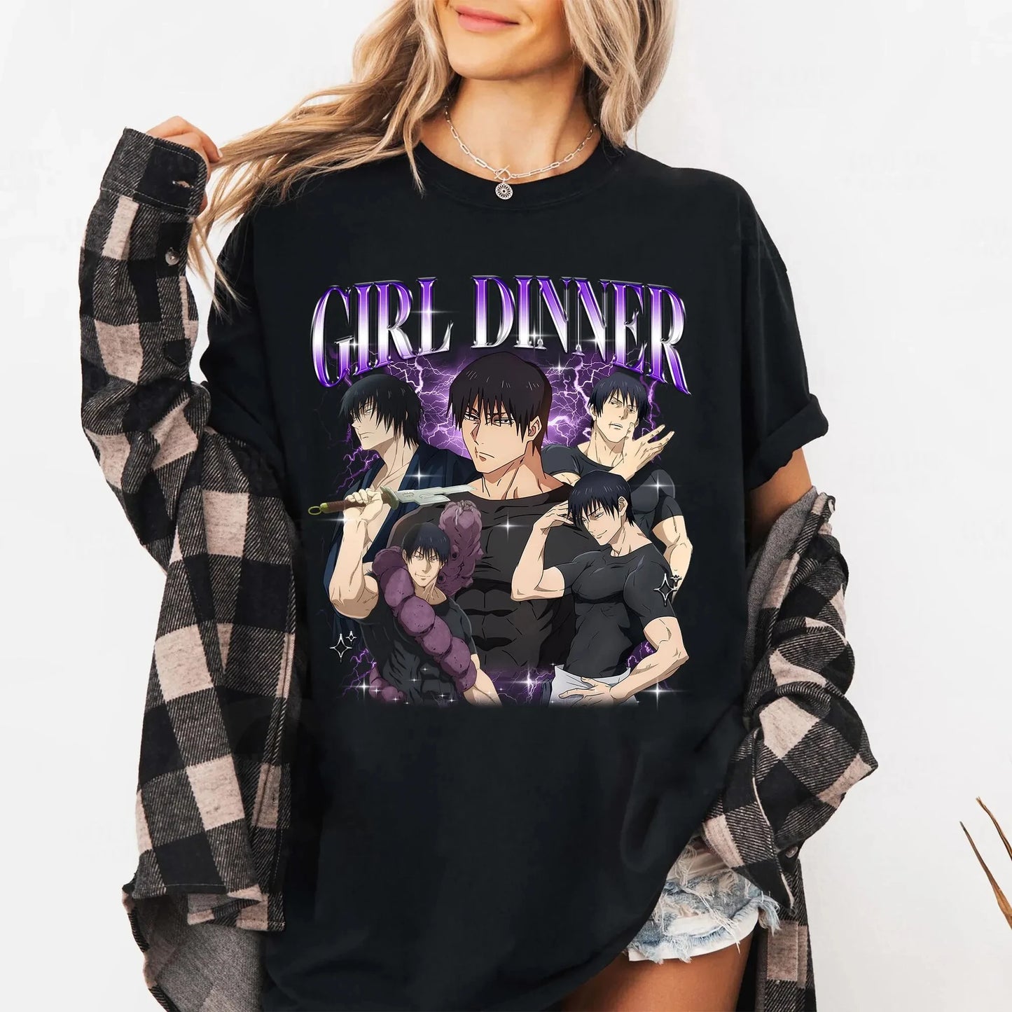 Toji Fushiguro Shirt Jujutsu Kaisen Shirt Anime Shirt Dinner Shirt Graphic Short Sleeve Shirt Unisex Men Women Summer