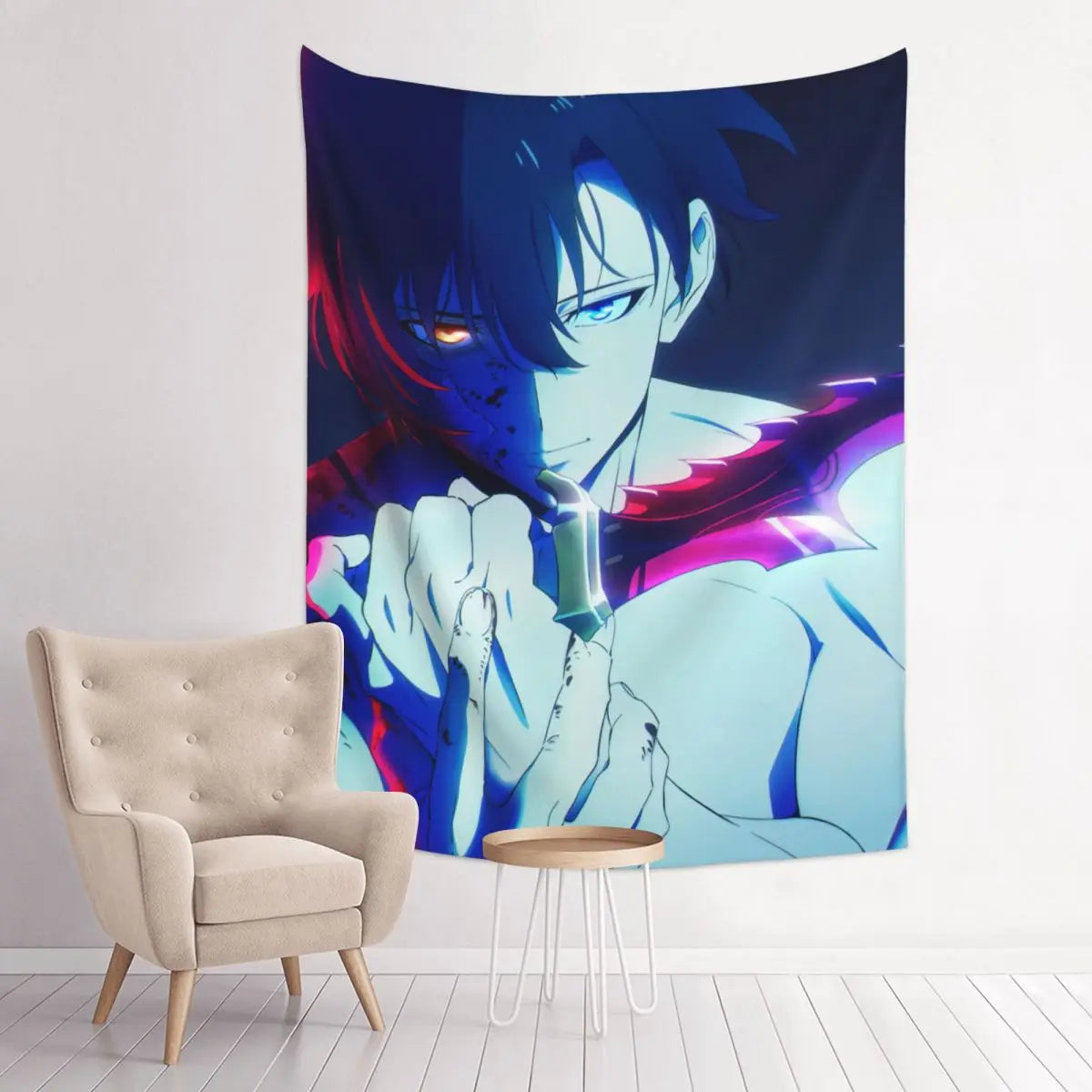 Anime Solo Leveling Tapestry Bohemian Polyester Wall Hanging Wall Decor Background Cloth Witchcraft Tapestries