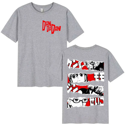 Japan Anime Dandadan Okarun Dan Da Dan Graphic Cover T Shirt Men Women Vintage Oversized T-Shirt O-Neck High Quality Cotton Tees