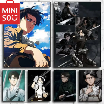 MINISO 5D DIY Levi Ackerman Attack On Titan Mosaic Club Bar Wall Art Painting Bedroom Study Home Décor
