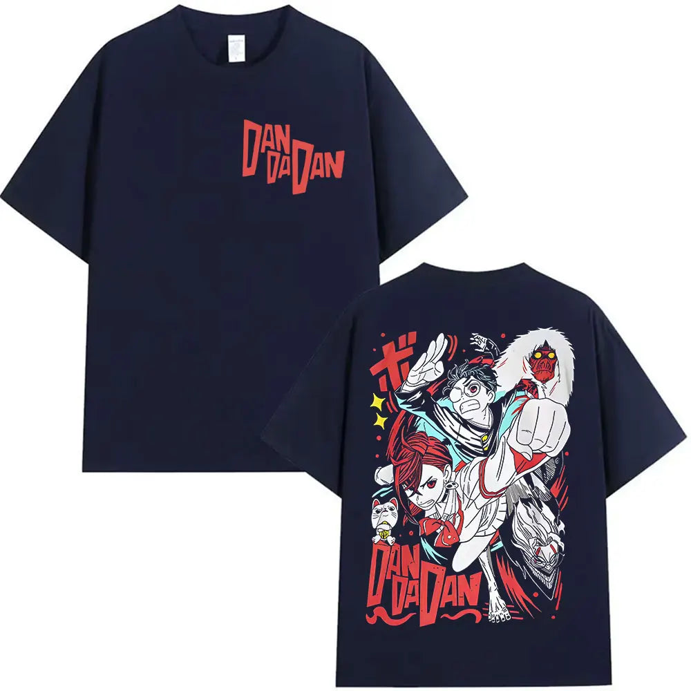 Japan Anime Dandadan Okarun Dan Da Dan Graphic T Shirt Mens Women High Quality Cotton T Shirts Casual Hot Sale Short Sleeve Tees