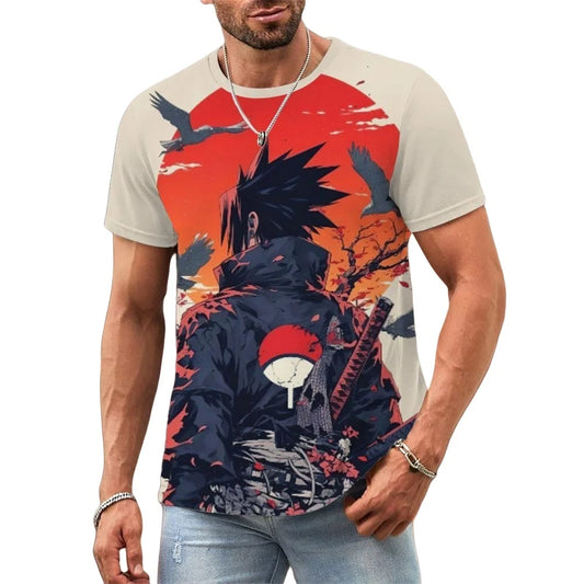2025 Summer Hot-selling New Anime Naruto Series T-shirt 3D Fashion Short-sleeved Crew Neck Casual Street Breathable Top