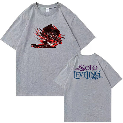 Solo Leveling Echo T-shirt O-Neck Short Sleeve Shirts Fans Gift