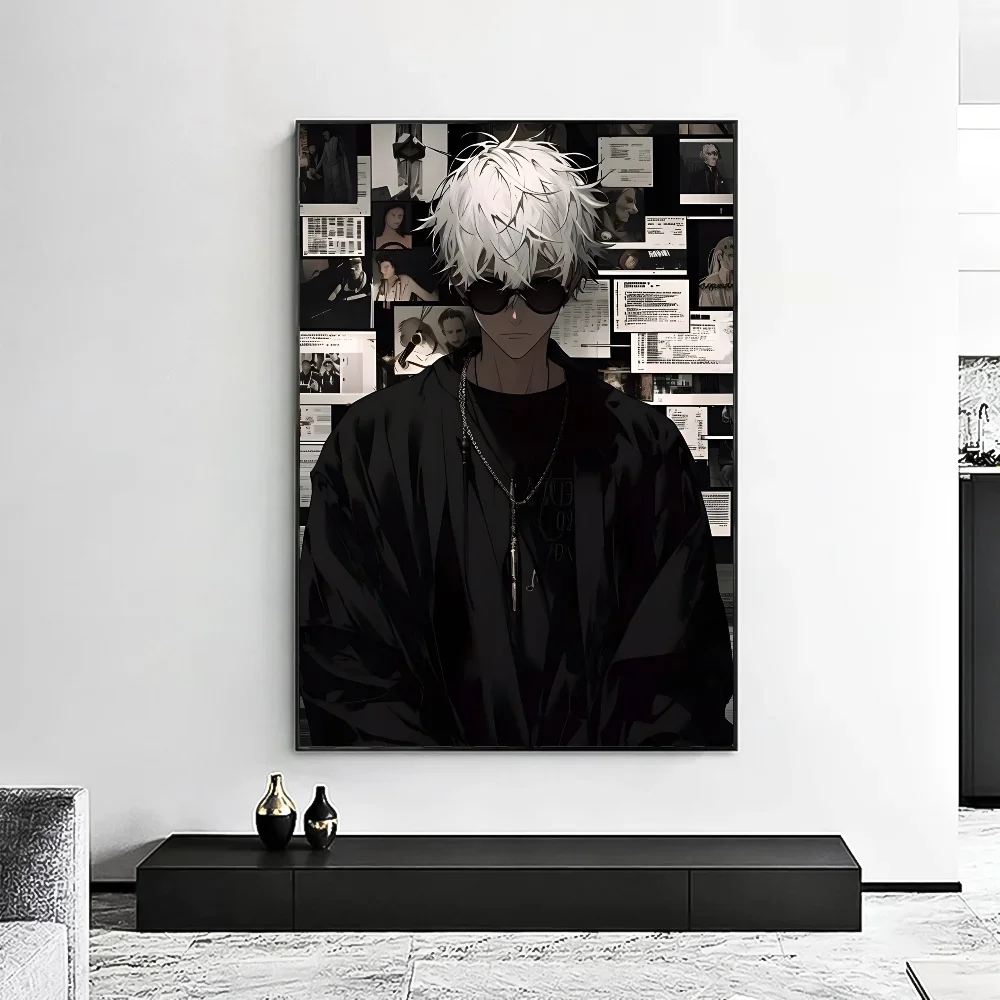 Jujutsu Kaisen Satoru Gojo Poster Minimalist Aesthetics Print Canvas Painting for Living Room Modern Home Decor