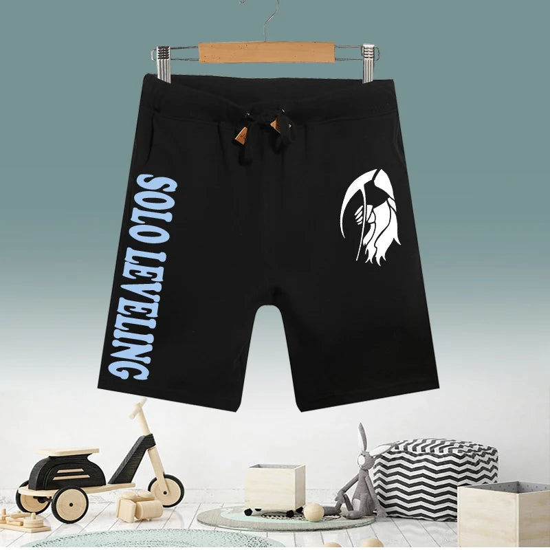 Summer Anime Solo Leveling Print Men's Shorts Sport Five-Point Shorts Women's Oversized Casual Basketball Gym Quick-drying Pants
