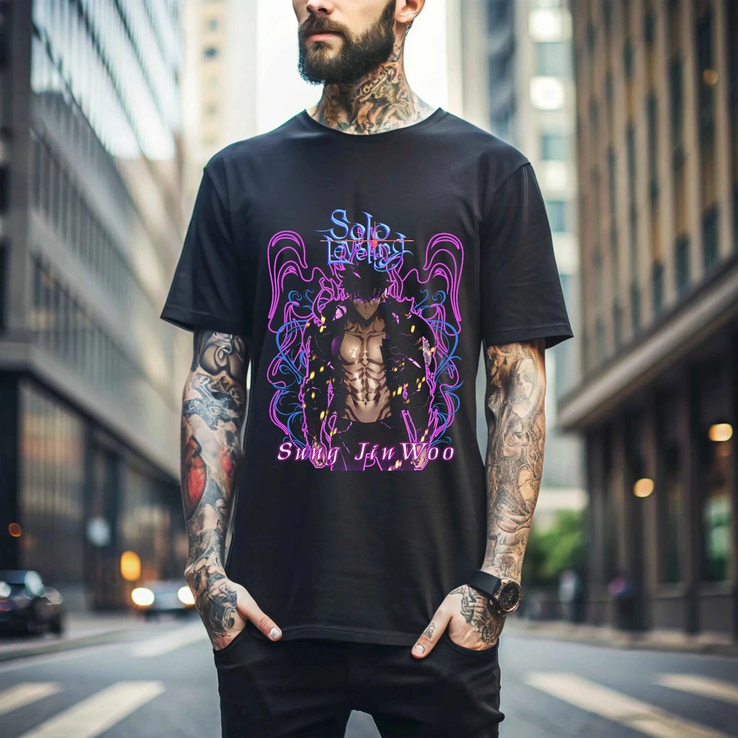 Solo Leveling T-Shirt Sung Jinwoo Liu Zhigang Anime Jonas Reiji Shirt Gift 129  T-Shirt Limited Edition Collection
