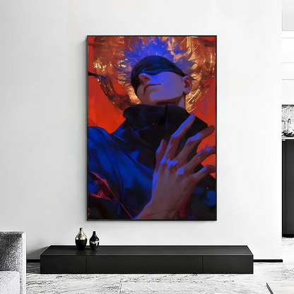 Jujutsu Kaisen Satoru Gojo Poster Minimalist Aesthetics Print Canvas Painting for Living Room Modern Home Decor