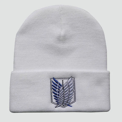 NEW Anime Attack on Titan Fashion Embroidery Knitted Hat New Men Women Hip Hop Hat Winter Hat Fashion Unisex Cap Streetwear gift