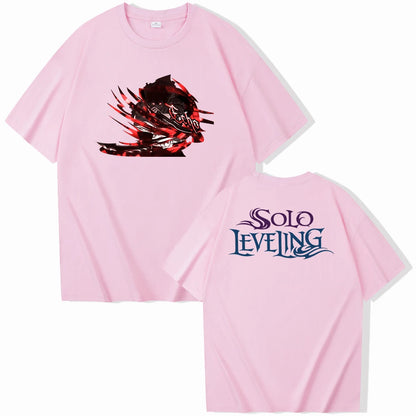 Solo Leveling Echo T-shirt O-Neck Short Sleeve Shirts Fans Gift