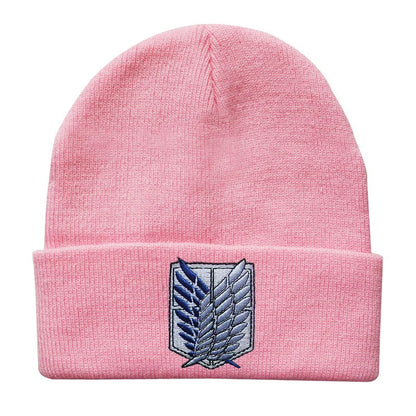 NEW Anime Attack on Titan Fashion Embroidery Knitted Hat New Men Women Hip Hop Hat Winter Hat Fashion Unisex Cap Streetwear gift