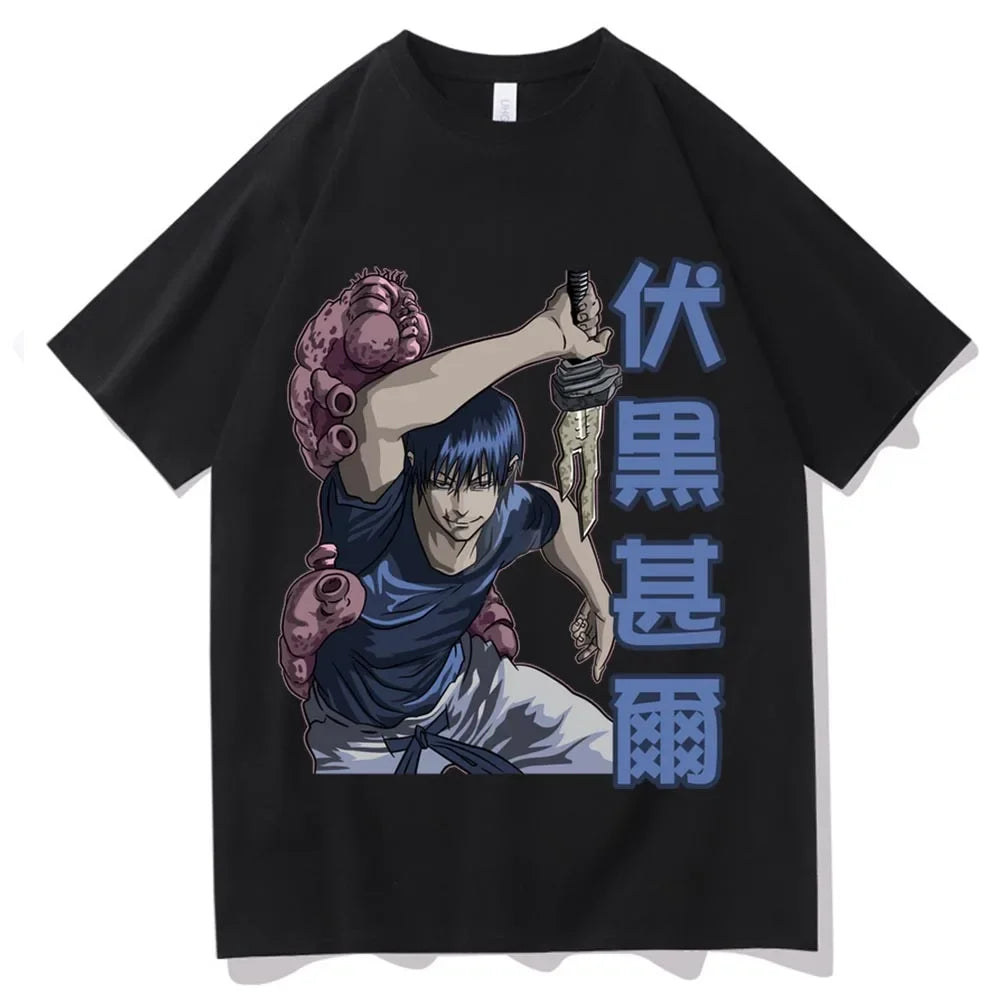 Men's Japanese Jujutsu Kaisen Geto Suguru cartoon anime Harajuku printed short-sleeved T-shirt casual wear