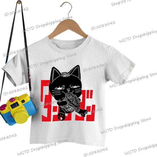 Dan Da Dan Anime Boys Girls T-shirts Japanese Manga Dandadan Children's Clothing Cute Cartoon Graphic Print Kids Y2K Tops