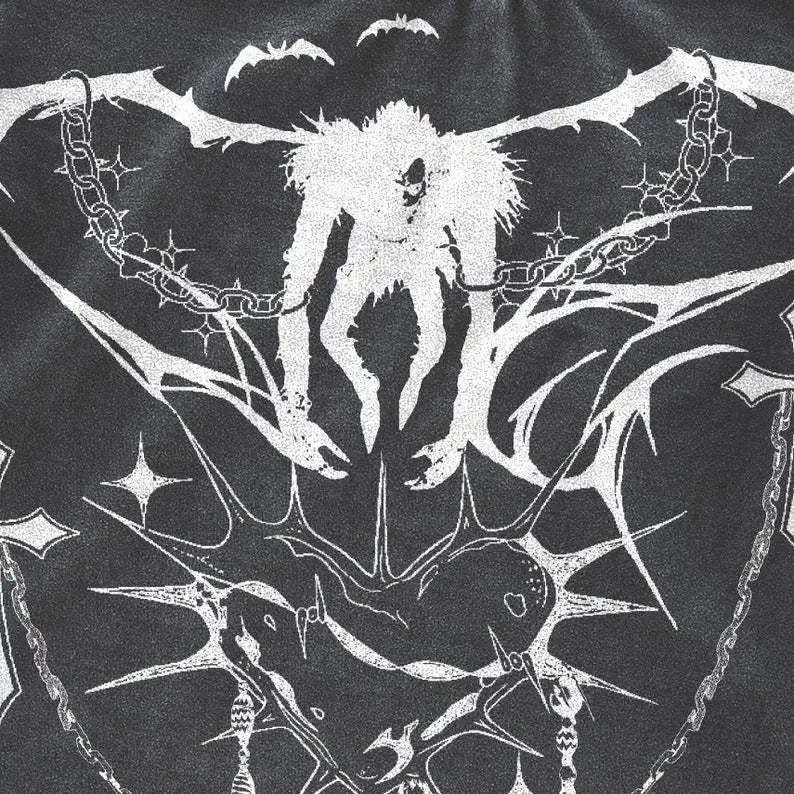 Ryuk Death Cybersigilism y2k Y2K grunge Grunge aesthetic death note gothic tshirt anime tshirt vintage streetwear