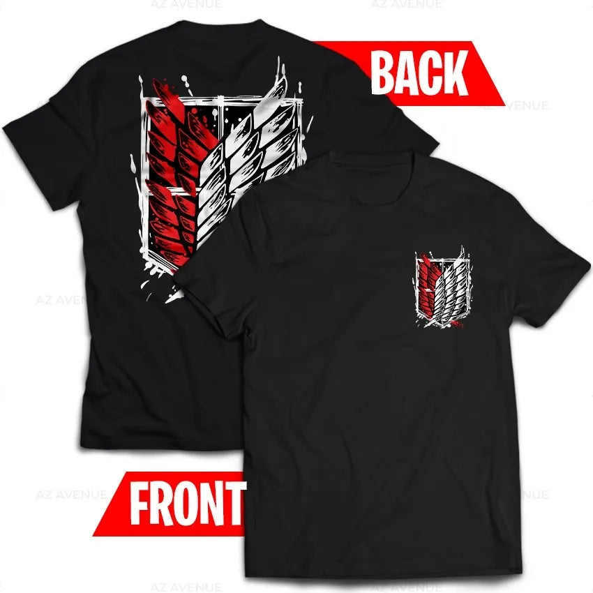 Attack on Titan Anime Cartoon Streetwear Microfiber Dri-Fit Polyester Trend Street Short Sleeve Men T-Shirt Women Kids Top