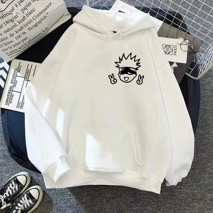 2025 Spring Autunm Unisex Jujutsu Kaisen Anime Hoodies Sweatshirts Large Animated DesignsKawaii Gojo Satoru Graphic Streetwear