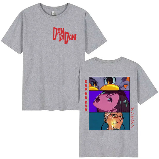 Japan Anime Dandadan Okarun Dan Da Dan Print Tee Shirt Mens Women Vintage Aesthetic T-shirt Fashion High Quality Cotton T Shirts