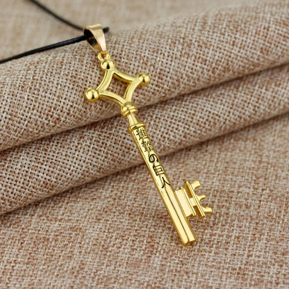 Attack On Titan Necklace Eren Key Shingeki No Kyojin Pendant Fashion Vintage Retro Anime Jewelry For Men Cosplay