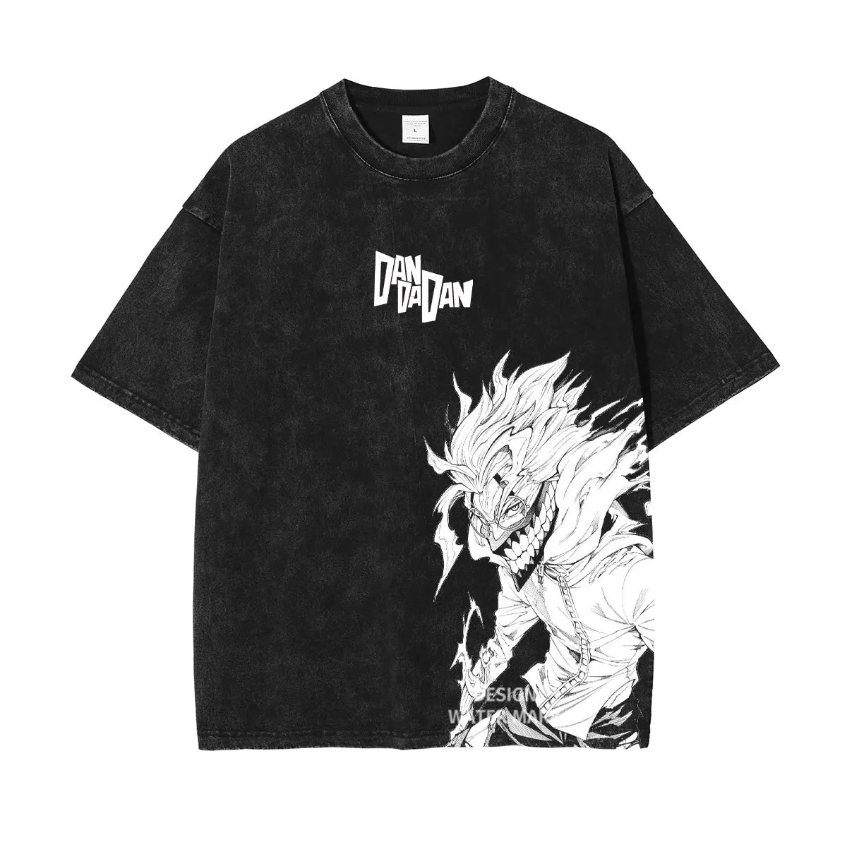DanDaDan T Shirt Anime Oversized Vintage Washed T-shirts Streetwear Retro Manga Ayase Momo Takakura Ken DTG Printing Top Tee Men