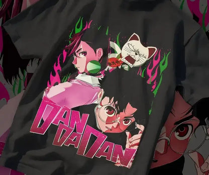 Anime T-Shirt Dandadan Momo Ayase Okarun Gift Shirt All Sizes Graphic T-Shirt Oversized T-Shirt Men's and Women's Fashion