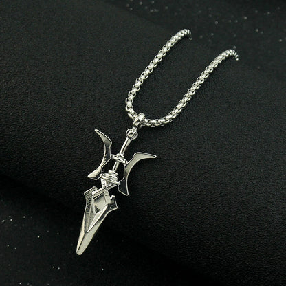 Anime Death Note Necklace Misa Amane Cosplay Halberd Pendant Necklaces Cross Halloween Choker Accessories Jewelry Gift