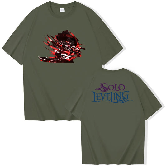 Solo Leveling Echo T-shirt O-Neck Short Sleeve Shirts Fans Gift