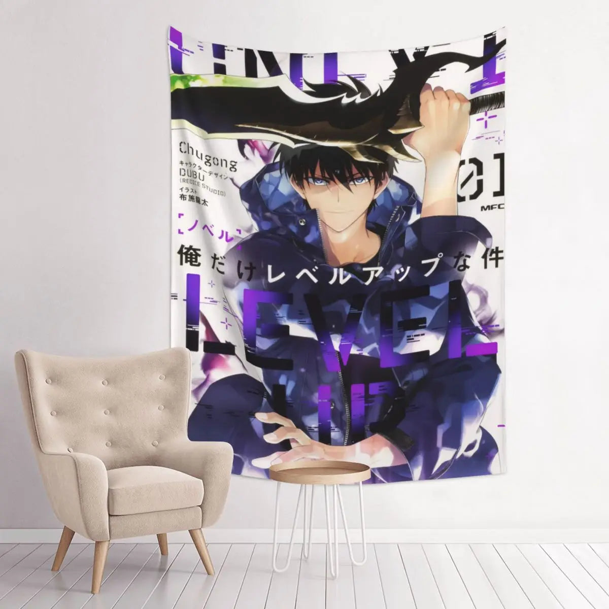 Anime Solo Leveling Tapestry Bohemian Polyester Wall Hanging Wall Decor Background Cloth Witchcraft Tapestries