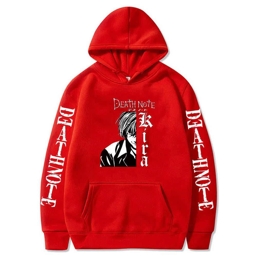 Death Note Japanese Anime Hoodie Fashion  Design Men's Women's Sweatshirt Autumn Winter Graphic Printing Sweatshirts for Fans