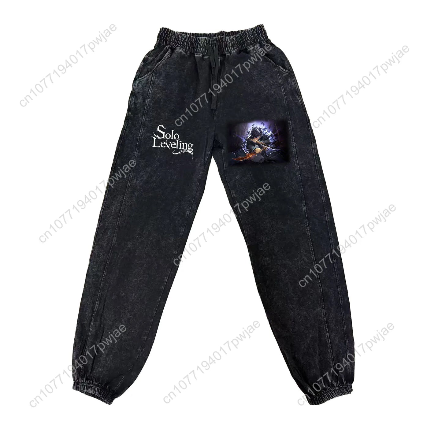Anime Solo Leveling Sung Jin-Woo Pants Man Woman Teenager Vintage Trousers Cotton Elastic Sweatpant Custom Made Pant With Pocket