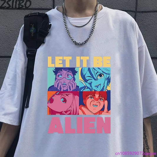 New Anime DAN DA DAN Printed T-shirt for Both Men and Women Casual Comfortable Round Neck Short Sleeve Shirt Loose T-shirt Tops