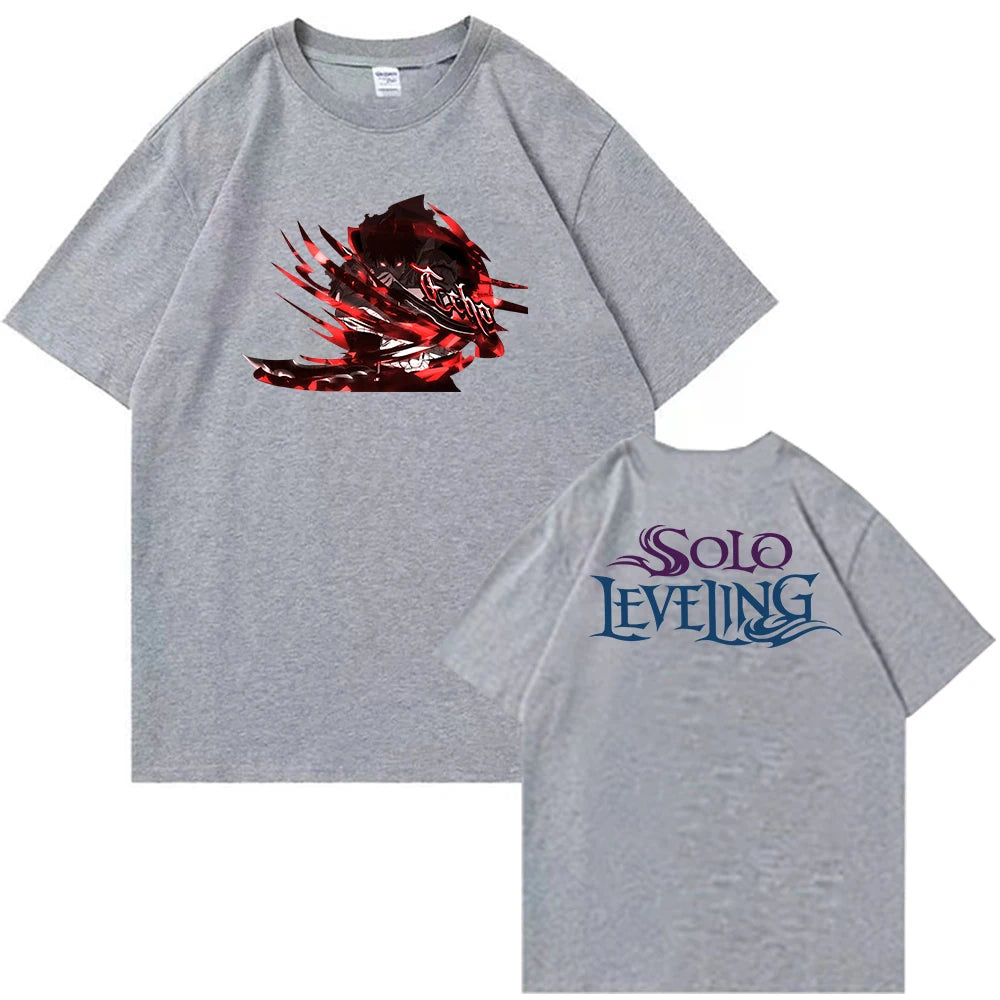 Solo Leveling Echo T-shirt O-Neck Short Sleeve Shirts Fans Gift