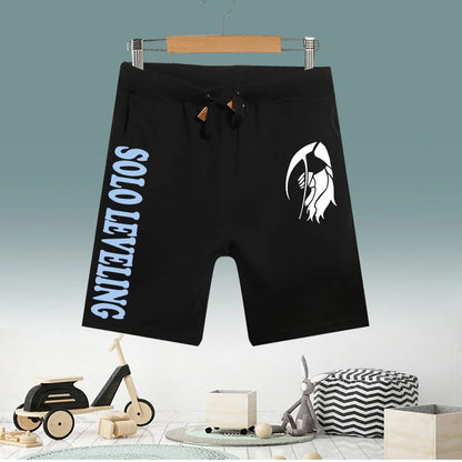 Summer Anime Solo Leveling Print Men's Shorts Sport Five-Point Shorts Women's Oversized Casual Basketball Gym Quick-drying Pants