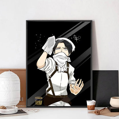 MINISO 5D DIY Levi Ackerman Attack On Titan Mosaic Club Bar Wall Art Painting Bedroom Study Home Décor