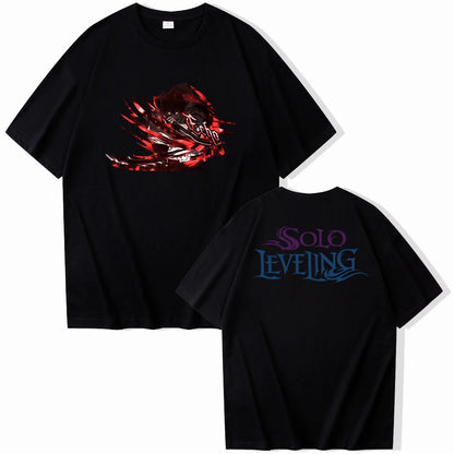 Solo Leveling Echo T-shirt O-Neck Short Sleeve Shirts Fans Gift