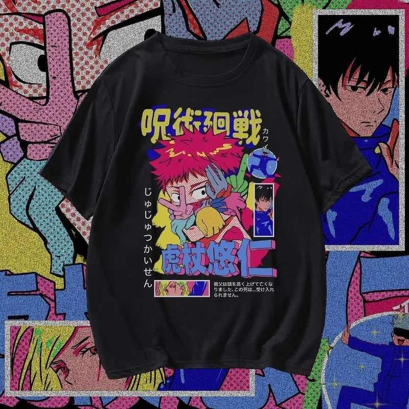 Jujutsu Kaisen short-sleeved T-shirt men's summer Fushiguro Megumi Gojo Satoru Tiger Stick Hisahi surrounding clothes T-shirt