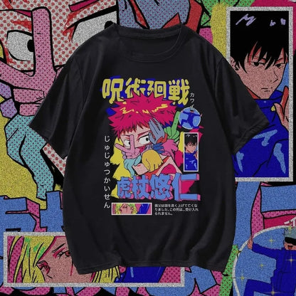 Jujutsu Kaisen short-sleeved T-shirt men's summer Fushiguro Megumi Gojo Satoru Tiger Stick Hisahi surrounding clothes T-shirt
